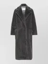Max Mara Oversized Double-breasted Coat And Pockets In Gray