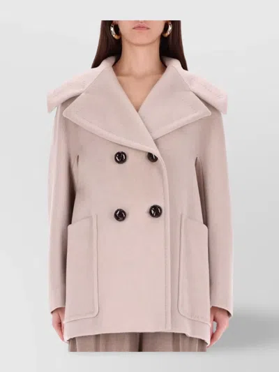 MAX MARA OVERSIZED DOUBLE-BREASTED COAT LARGE LAPELS