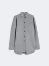 Max Mara Oversized Double Cloth Shirt In Gray