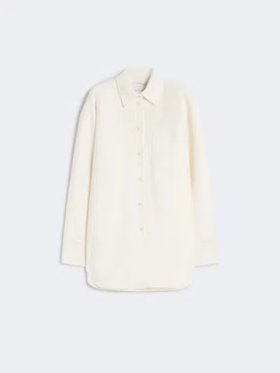 Max Mara Oversized Double Cloth Shirt In White