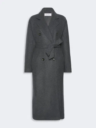 Max Mara Oversized Double Jersey Coat In Gris Fonce