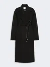 Max Mara Oversized Double Wool Coat In Black