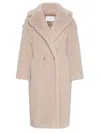 Max Mara Oversized Double-breasted Alpaca Wool Coat With Silk Base In Neutral
