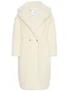 Max Mara Oversized Double-breasted Alpaca-wool Coat With Silk Base In Neutral