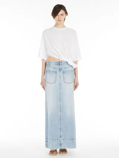 Max Mara Oversized Draped T-shirt In Optical White