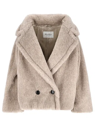 Max Mara Oversized Fit Jacket With Long Sleeves - Size 40 In Beige