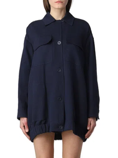 Max Mara Navy Vanity Jacket In Blue