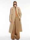 Max Mara Oversized Flared Trousers In Biscuit