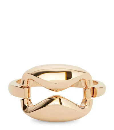 Max Mara Oversized Geometric Bracelet In Gold