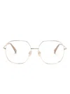 Max Mara Round-frame Glasses In Gold