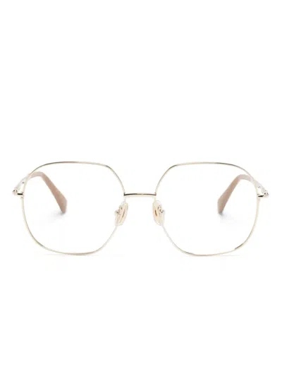 Max Mara Round-frame Glasses In Gold