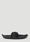 Max Mara Oversized Straw Hat In Black