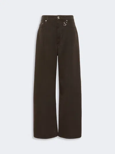 Max Mara Oversized Jeans In Brown
