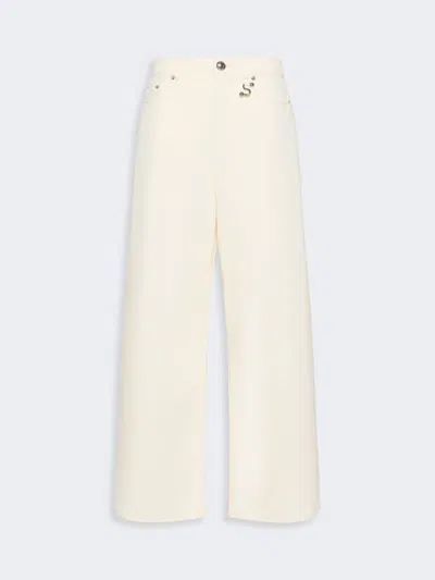 Max Mara Oversized Jeans In Ivory