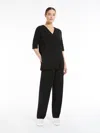 Max Mara Oversized Jersey Crepe Tunic In Black