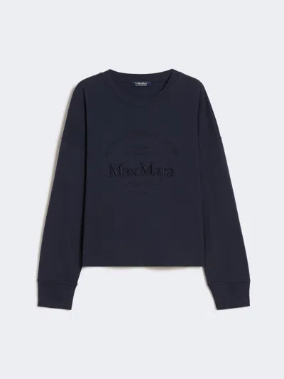 Max Mara Oversized Jersey T-shirt In Blue