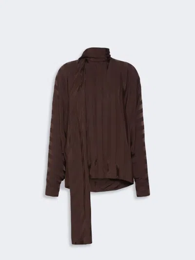 Max Mara Oversized Kimono Shirt In Brown