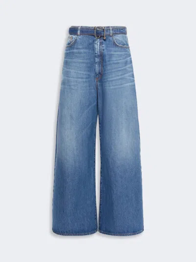 Max Mara Oversized Low-rise Jeans In Blue