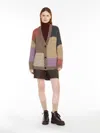 Max Mara Cardigan Camera In Misto Acrilico Multicolor  Donna In Purple