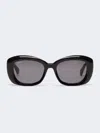 Max Mara Oversized Oval Sunglasses In Black