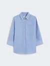 Max Mara Oversized Poplin Shirt In Blue