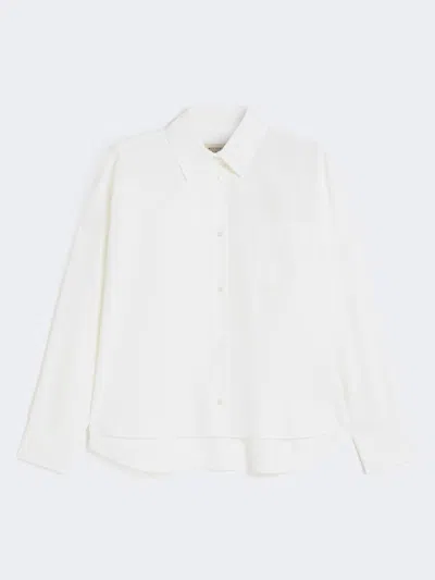 Max Mara Oversized Poplin Shirt In White