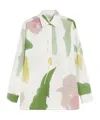 Max Mara Verace Abstract-print Long-sleeve Shirt In White