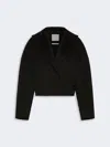 Max Mara Oversized Pure Wool Double Fabric Jacket In Animal Print