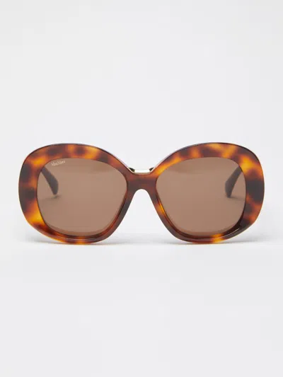 Max Mara Oversized Round Sunglasses In Brown