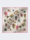 Max Mara Oversized Scarf In Printed Silk And Wool In Pink