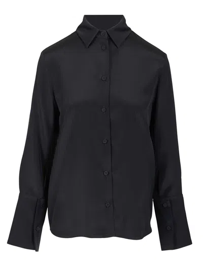 Max Mara Oversized Shirt Voliera Shirts Blue In Black