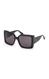 Max Mara Oversized Square-frame Acetate Sunglasses In Black