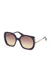 Max Mara Oversized Square-frame Acetate Sunglasses In Blue