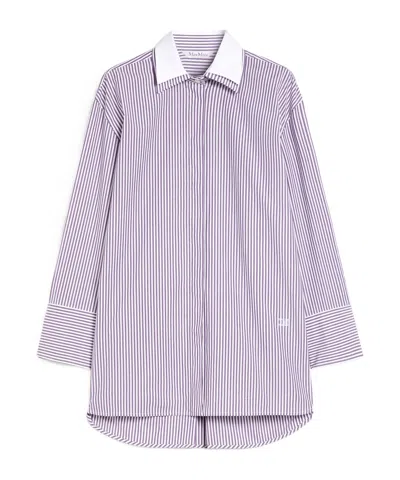 MAX MARA STRIPED POPLIN OVERSIZED SHIRT