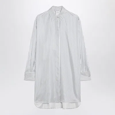 Max Mara Oversized Striped Shirt In White