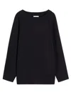 Max Mara Knitwear With Button Detail And Raglan Sleeves In Black