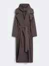 Max Mara Oversized Taffeta Trench Coat In Brown