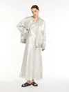 Max Mara Imelde Satin Bomber Jacket In Stone