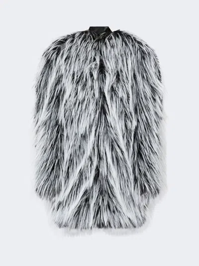 Max Mara Oversized Two-tone Jacket In Gray