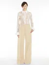 Max Mara Oversized Washed Cotton Trousers In Sand
