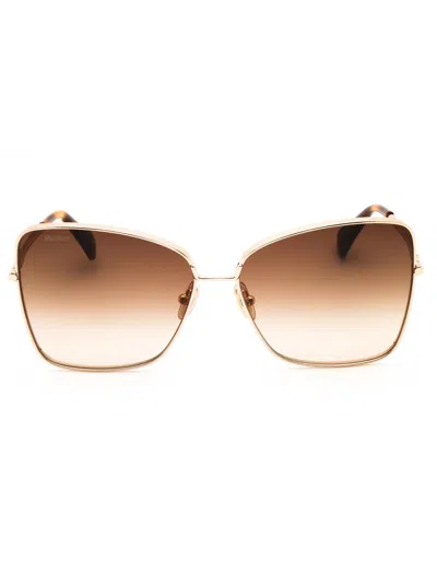 Max Mara Oversized Women's Sunglasses - Stylish Metal Frame In Orange