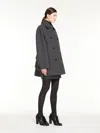 Max Mara Oversized Wool And Cashmere Coat In Dark Grey