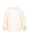 Max Mara Oversized Wool And Cashmere Sweater Knitwear White In Multi