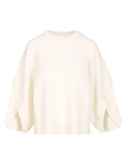 Max Mara Oversized Wool And Cashmere Sweater In Neutral
