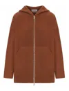 Max Mara Oversized Wool And Cashmere Sweatshirt In Brown