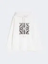 Max Mara Oversized Wool Sweatshirt With Embroidery In White