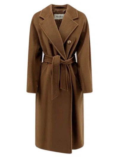 Max Mara Oversized Wool-cashmere Beaver Coat With Roll-back Kimono Sleeves And Horn Buttons In Brown