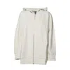 Max Mara Oversized Zip-up Hoodie With Subtle Logo Detail In White