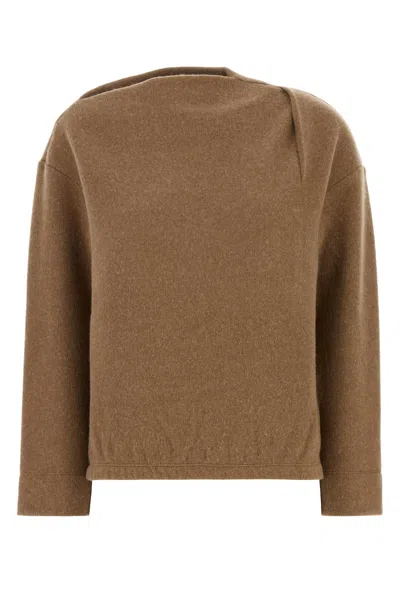 MAX MARA FELPA OXA IN MISTO CASHMERE BISCOTTO DONNA