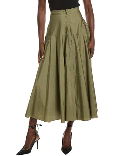 Max Mara Oxiria Midi Skirt In Green